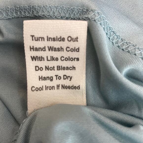 Sweet Wanderer aqua green Sleeveless Mini Dress women sz L - Picture 9 of 9